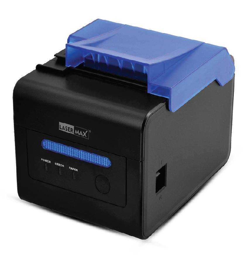 طابعة فواتير حرارية سريعة Laser Max LM194PR (300 ملم/ث)، بدون حبر، بقطع تلقائي، تدعم USB وLAN