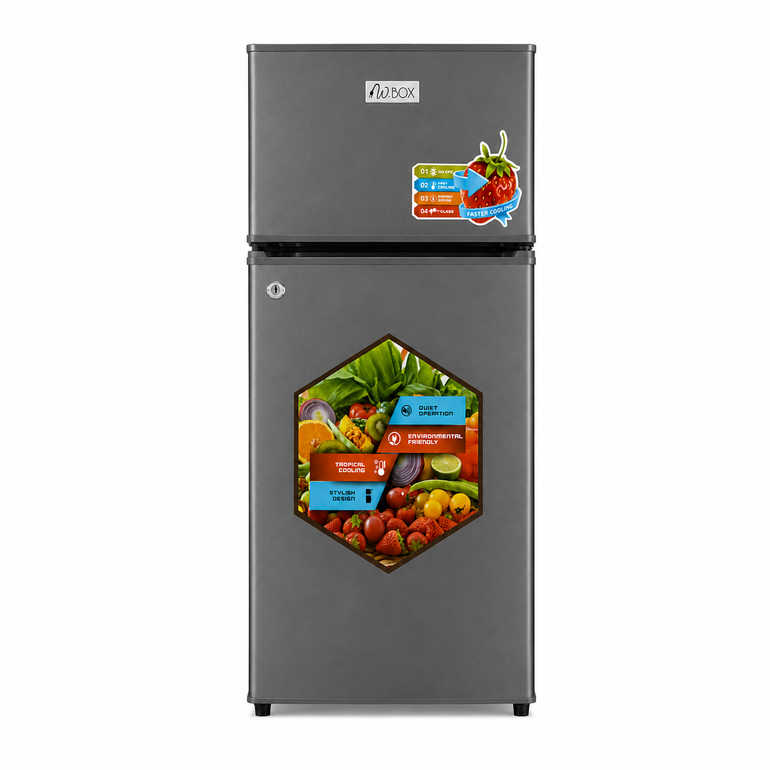 W.BOX Top Freezer Refrigerator 4.5 Cu.Ft Dark Steel – WBR138WH