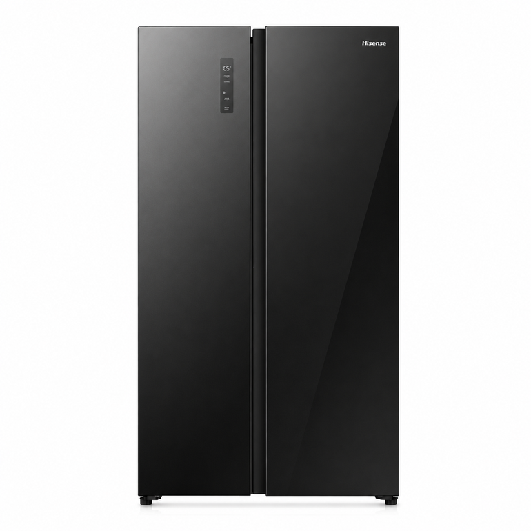 Hisense Side by Side Refrigerator 18.8 Cu.Ft Black Inverter – RS3G558NABC