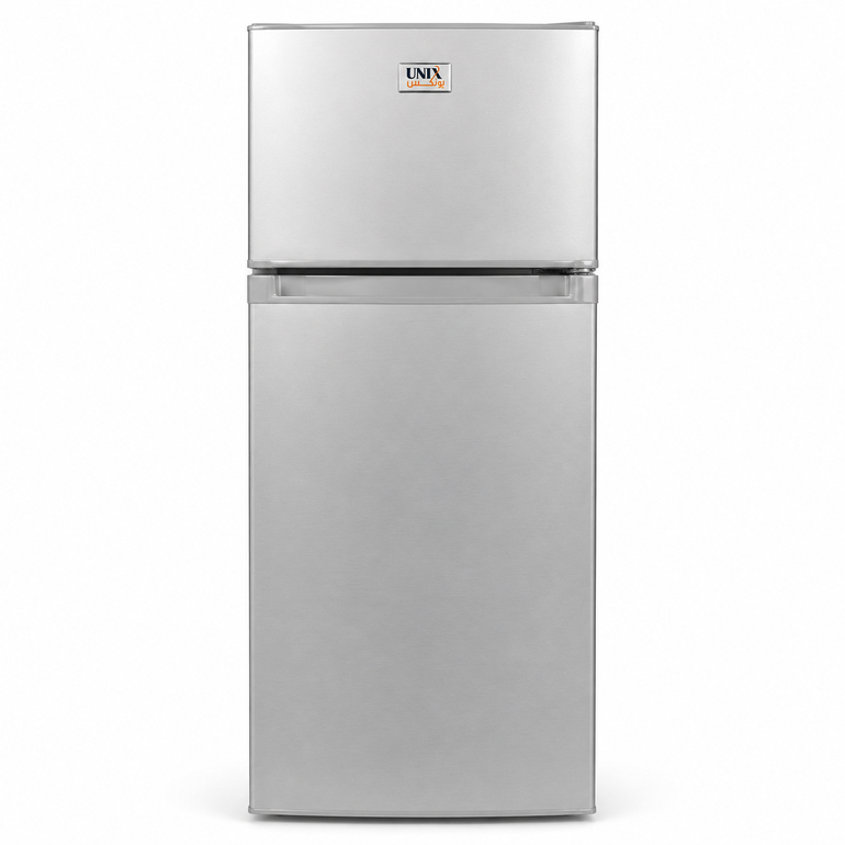 UNEX Double Door Refrigerator 7.4 Cu.Ft 210L Silver – OMRF-212