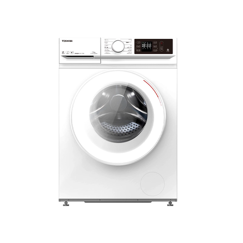 توشيبا غسالة أوتوماتيك أمامية 8 كيلو إنفرتر بخار واي فاي أبيض – TW-BP80A2BB(WK)