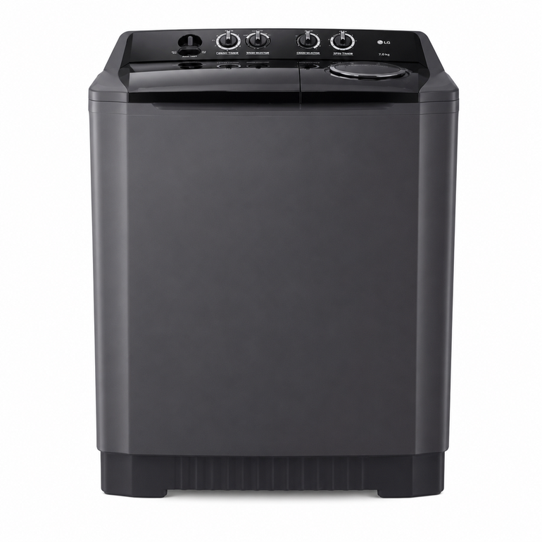 LG Twin Tub Semi Automatic Washing Machine 12KG Black – WTT1210OM1