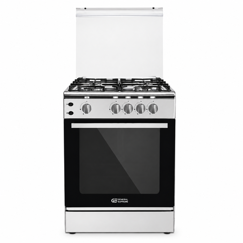 GENERAL SUPREME Freestanding Gas Cooker 55×55CM 4 Burners Stainless Steel – GS5555FRGS