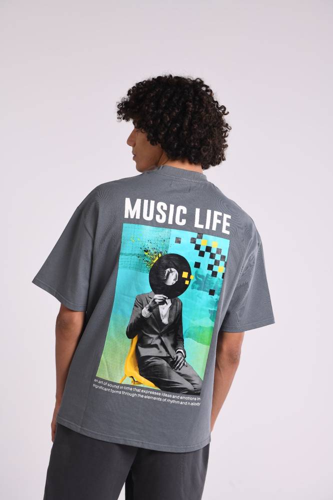 Gray Music Life T-shirt