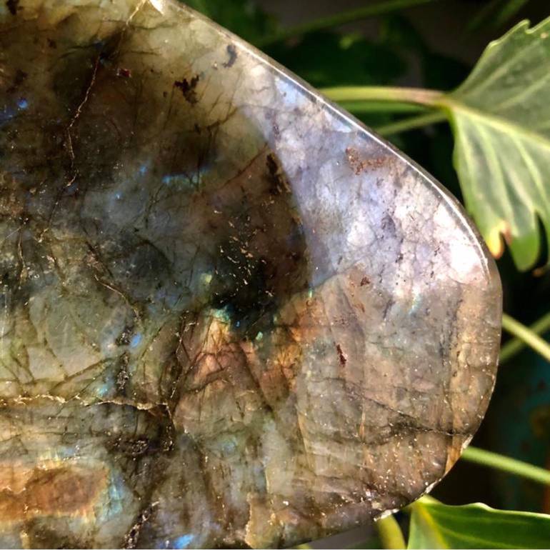 Labradorite ashtray 