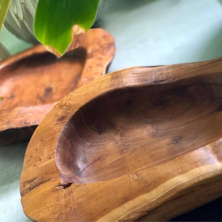 Teak wood bowl