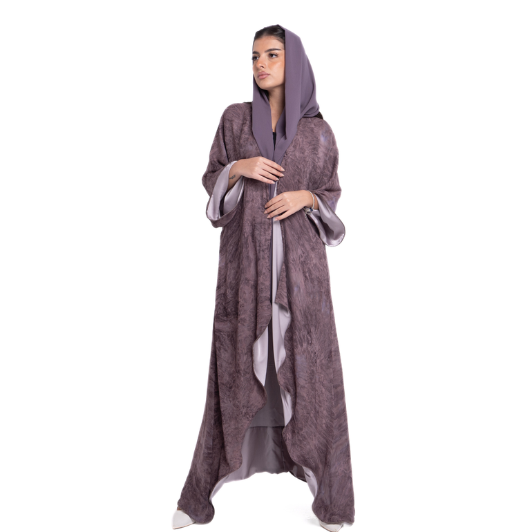 عباية شيفون باللون الموف