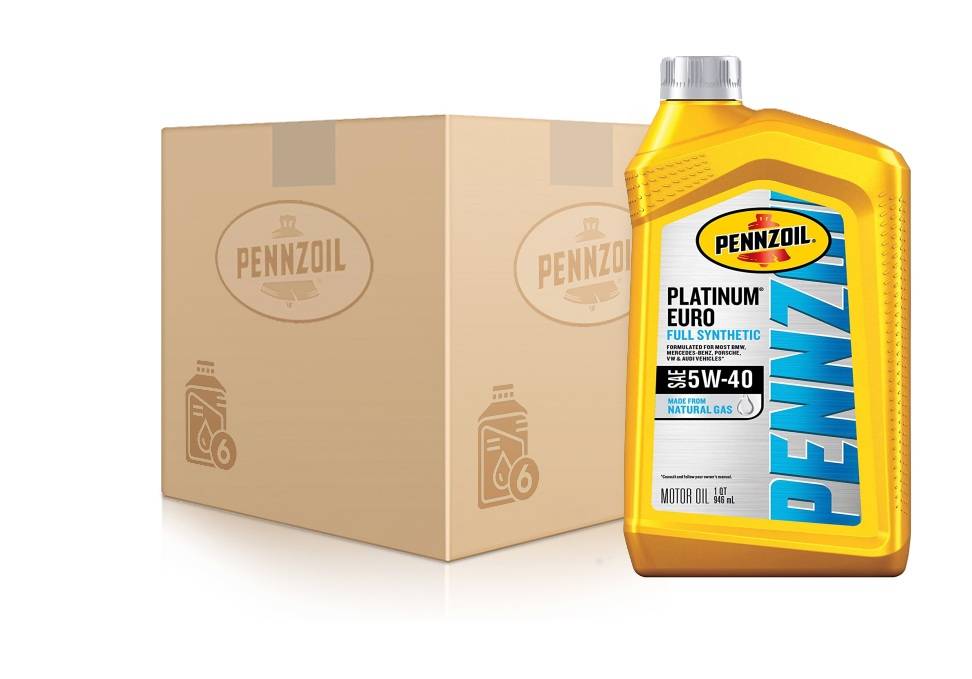 Pennzoil Platinum Euro 5W-40 Full Synthetic Oil Case (12 Pack)