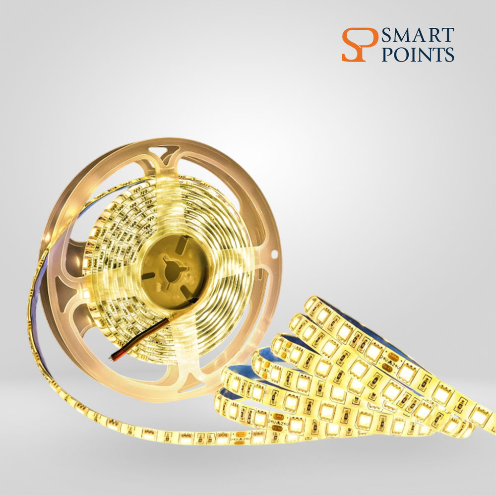   شريط إضاءة LED 5050 – مرن وعالي السطوع (12 فولت، بطول 5 أمتار، ألوان متعددة) 