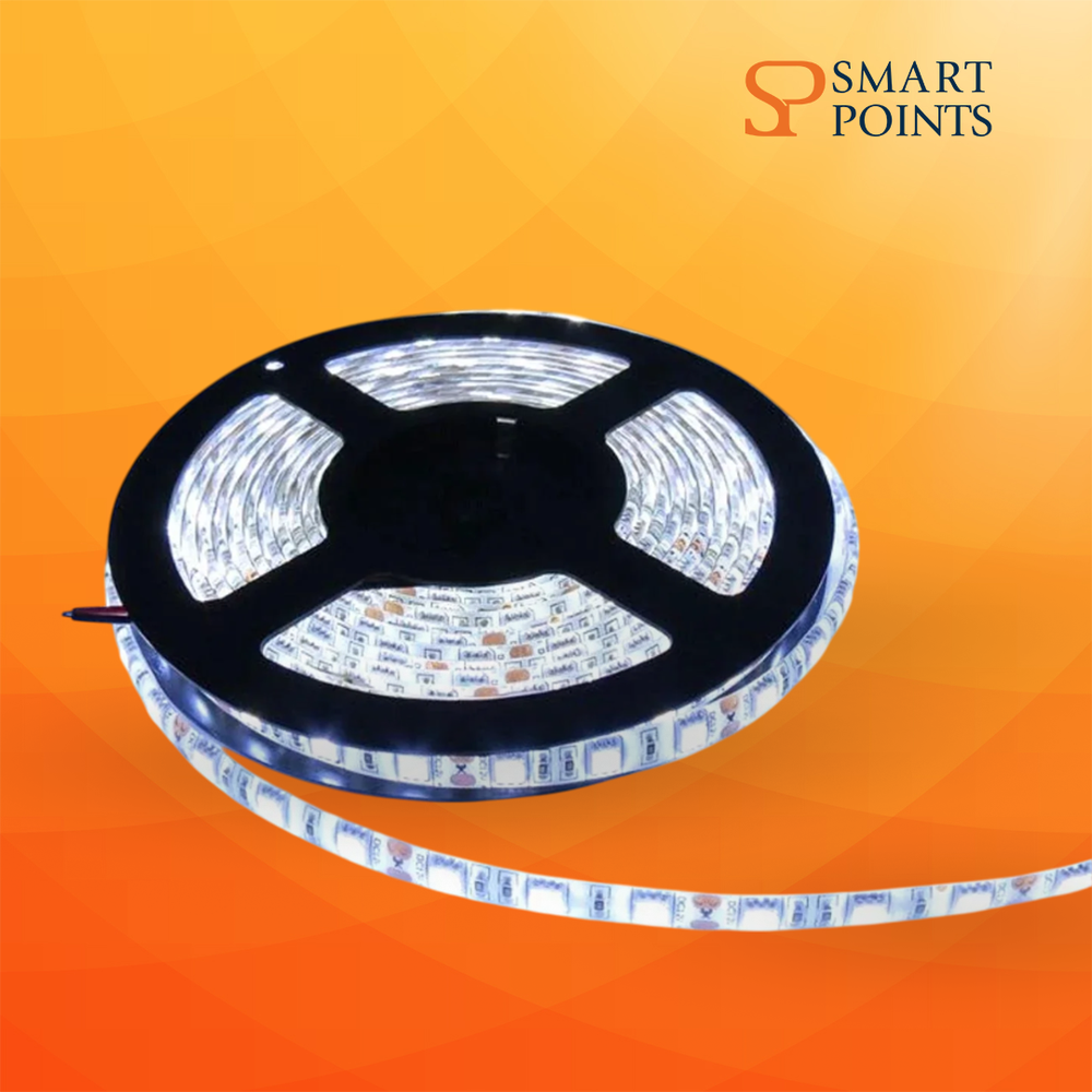   شريط إضاءة LED 5050 – مرن وعالي السطوع (12 فولت، بطول 5 أمتار، ألوان متعددة) 