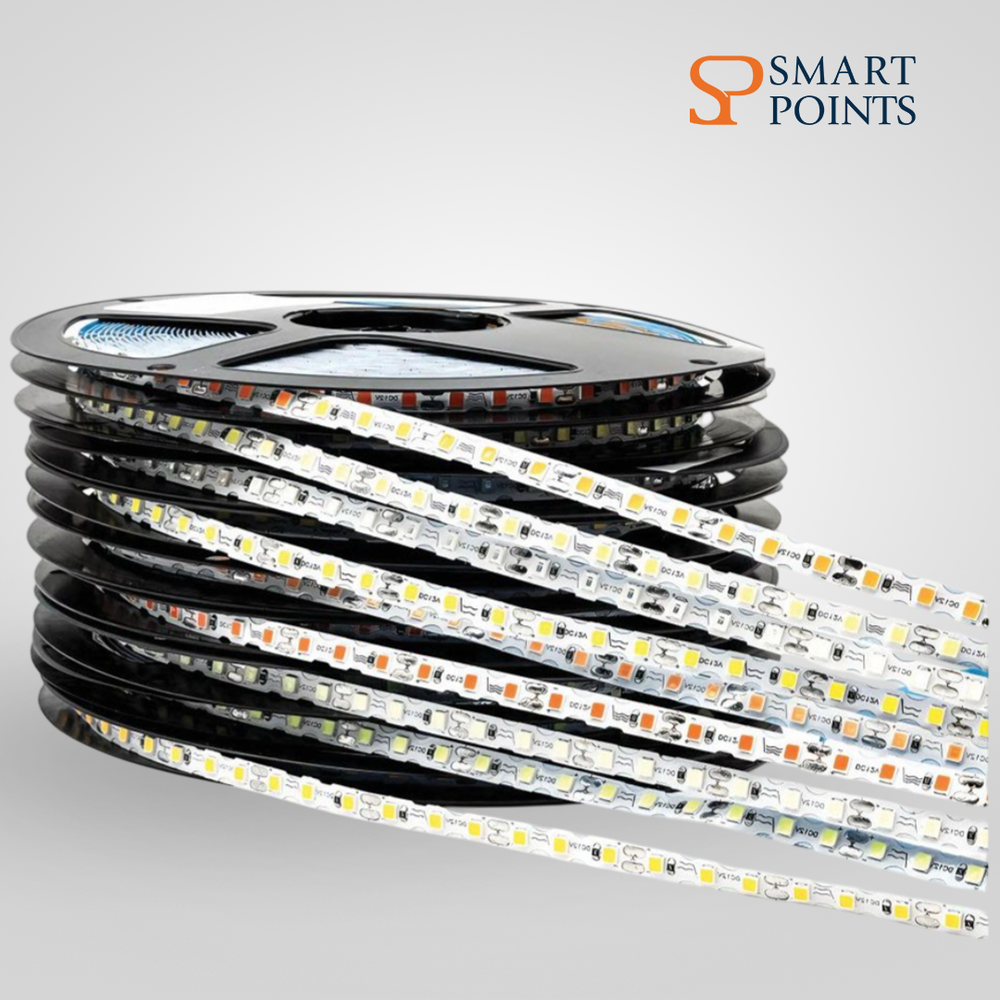   شريط إضاءة LED – مرن ومقاوم للماء (12 فولت، بطول 5 أمتار، متوفر بـ 10 ألوان) 