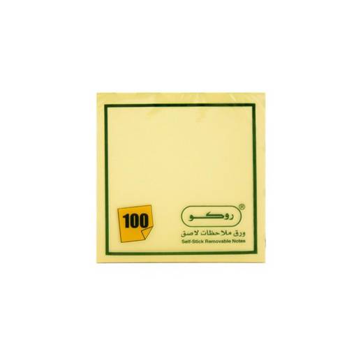 ورق ملاحظات لاصق  روكو 100 ورقة 3in x 3in