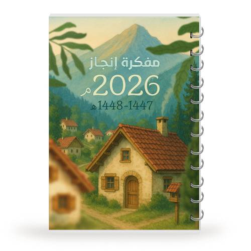 مفكرة إنجاز 2026 (1447-1448) غلاف سكن