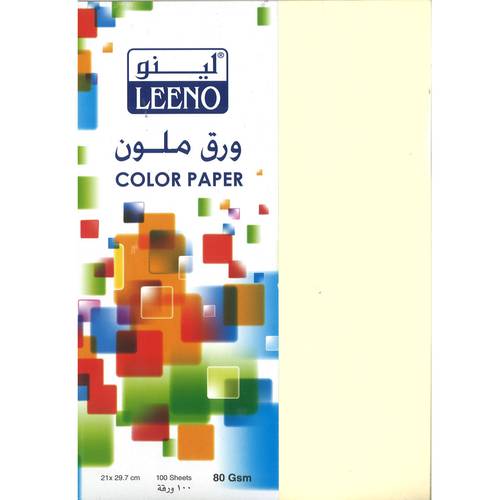 ورق ملون لينو 100 ورقة A4 80Gsm 