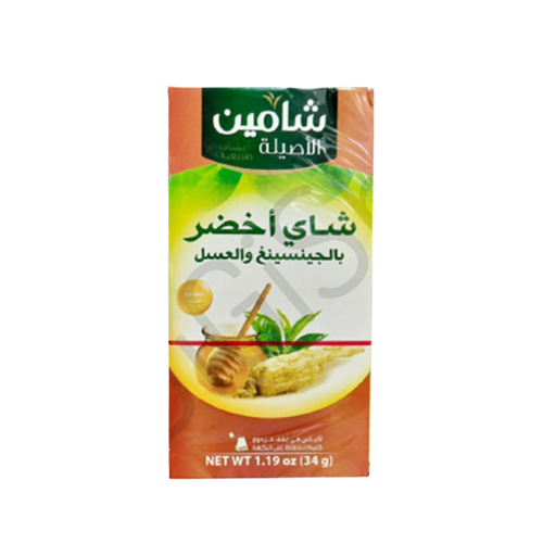 شامين شاي اخضر بالجينسينغ والعسل 20 ظرف