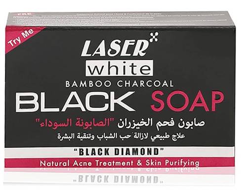 صابون فحم الخيزران الاسود ليزر وايت