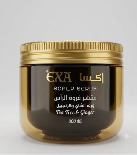 مقشر فروة الرأس بورق الشاي والزنجبيل من إكسا (EXA) - 300 مل