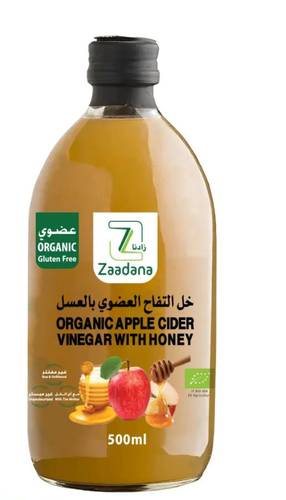 خل تفاح عضوي بالعسل العضوي 500 مل