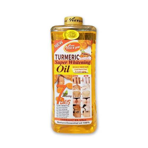 Veet Gold Turmeric Oil for lightening and whitening the body and skin and correcting spots and pigmentation