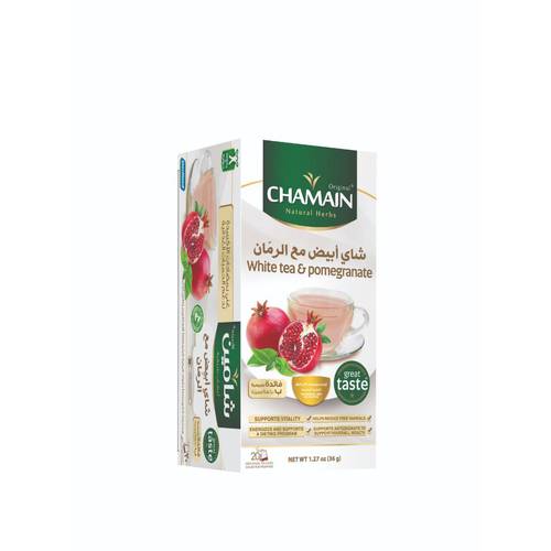 شاي ابيض مع الرمان