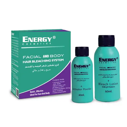 Energy Cosmetics Facial and Body Hair Bleaching Cream