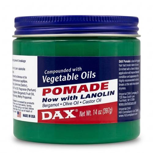 بوماد داكس الأخضر باللانولين والزيوت النباتية لتغذية وتصفيف الشعر (DAX Pomade)