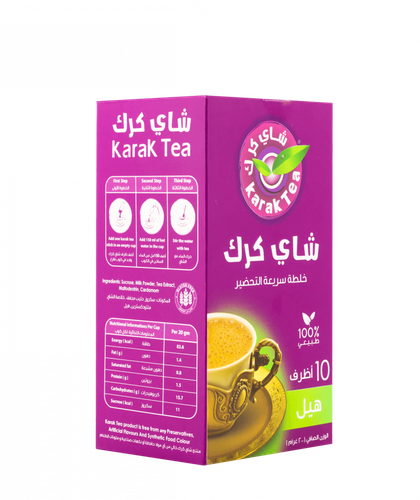 شاي كرك بالهيل محلى 20 جرام × 10 أظرف