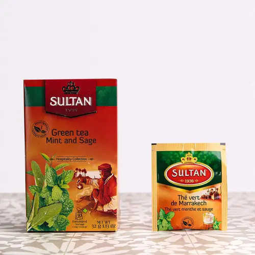 Sultan Green Tea with Mint and Sage 1.6g × 20 Sachet