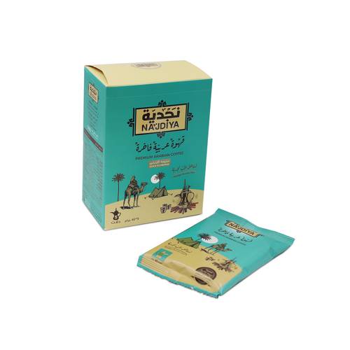 نجدية - قهوة سعودية فاخرة سريعة التحضير بالهيل والزعفران دله 40 جرام × 5 أظرف 