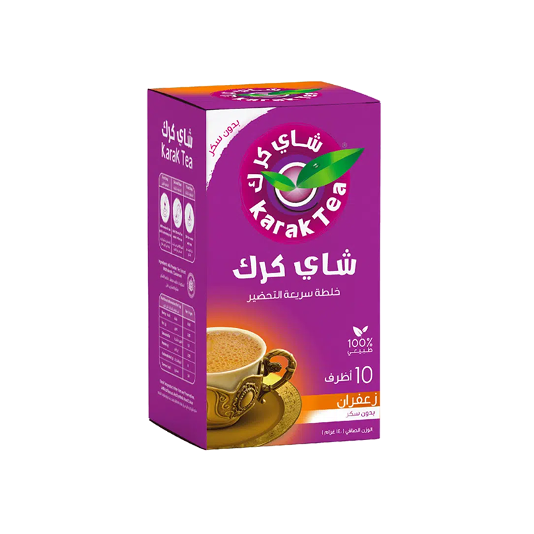 Karak Tea with Saffron Unsweetened 14g × 10 Sachet