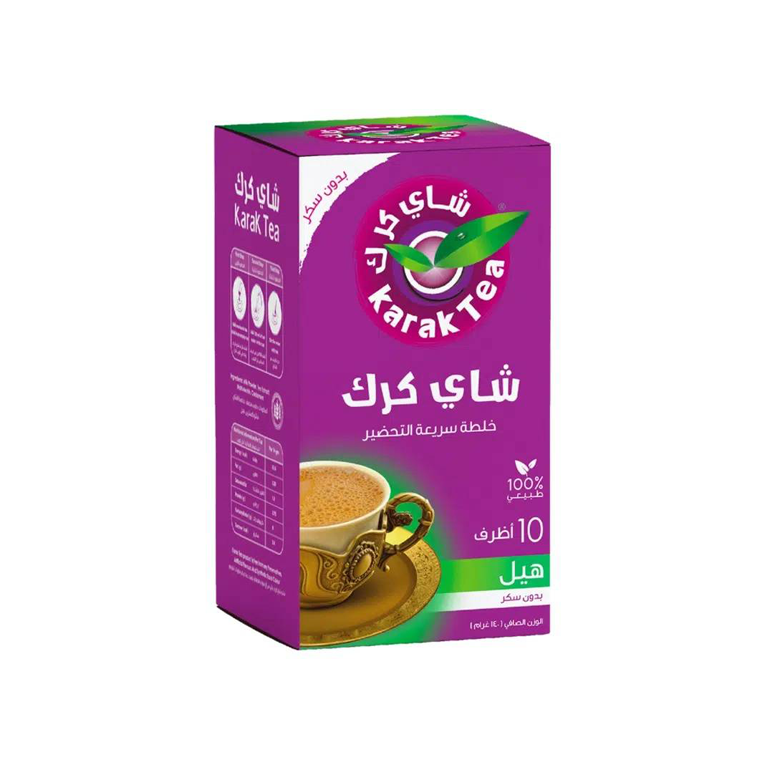 شاي كرك بالهيل غير محلى 14 جرام × 10 أظرف