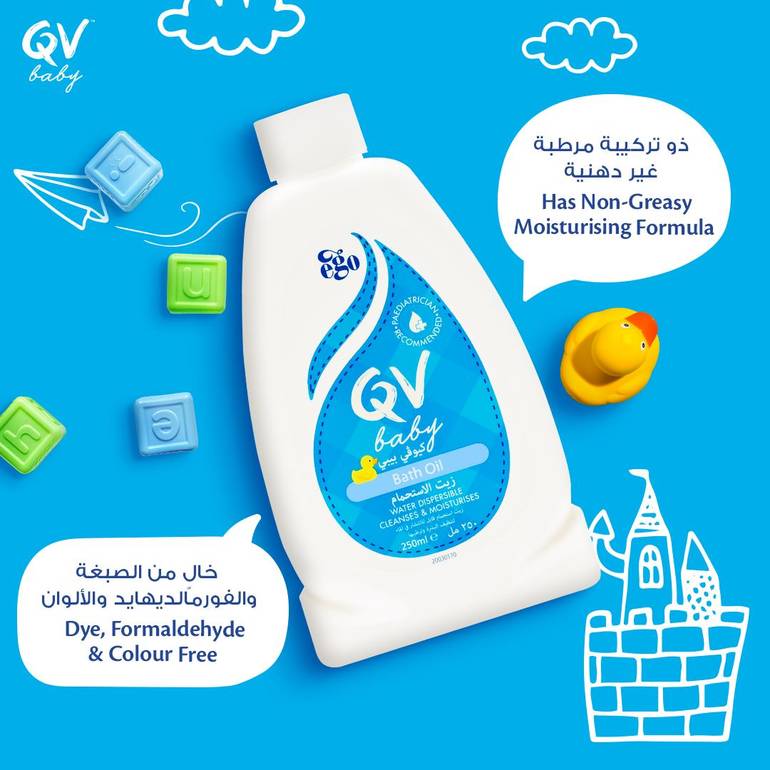 زيت استحمام من كيو في بيبي - 250مل