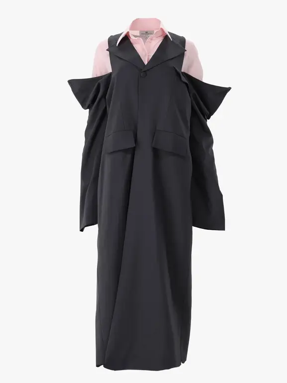 Binary Authority - Charcoal Grey with Blush Pink - M