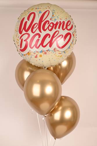 مجموعة بالون welcome back الذهبية 