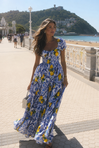 Lemon Tile Fresella Linen Dress