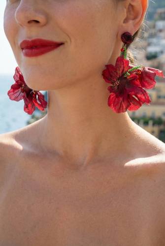 Ruby Bloom Earrings