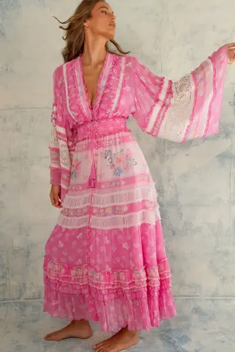 Charm Your Way Flowerbomb Pink Dress