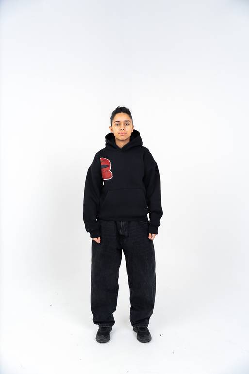 HOODIE BLACK & DES MASK FOCUS